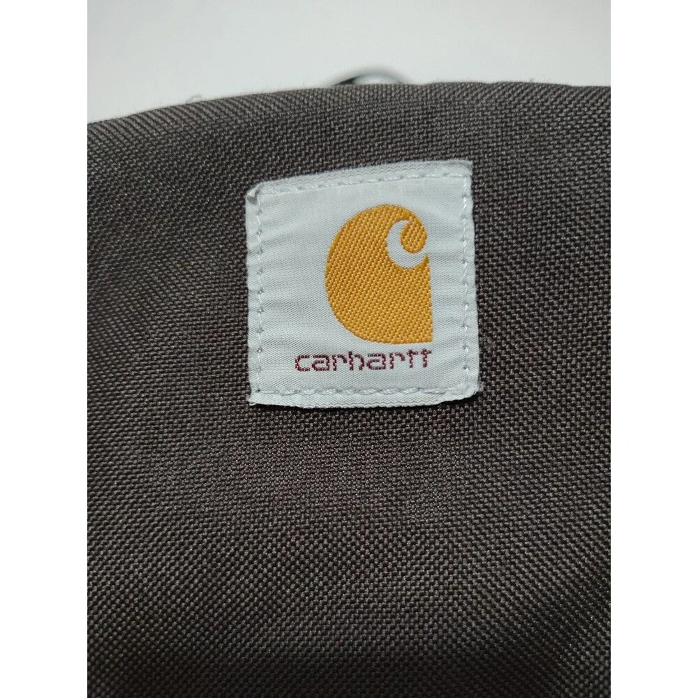 Carhartt Big Logo Black  Backpack In Good Pre Owned Cond 2 Sections + Pockets